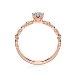 Pierścionek z różowego złota z diamentami